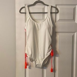 Vince Camuto Swim color white brand new with tags beautiful one piece size 14
